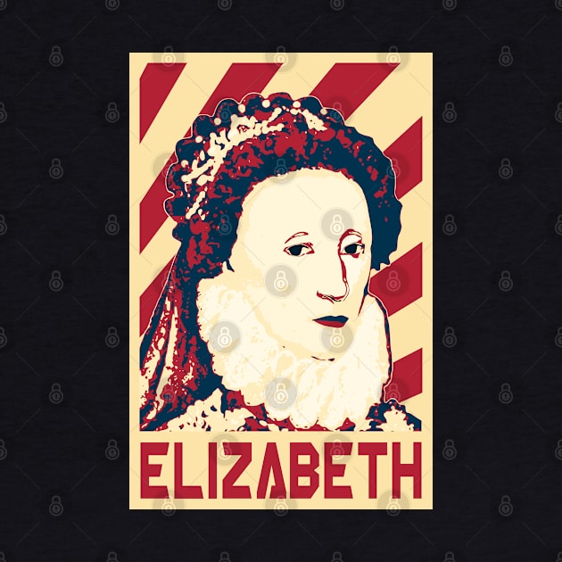 Elizabeth Queen Of England Retro Propaganda by Nerd_art